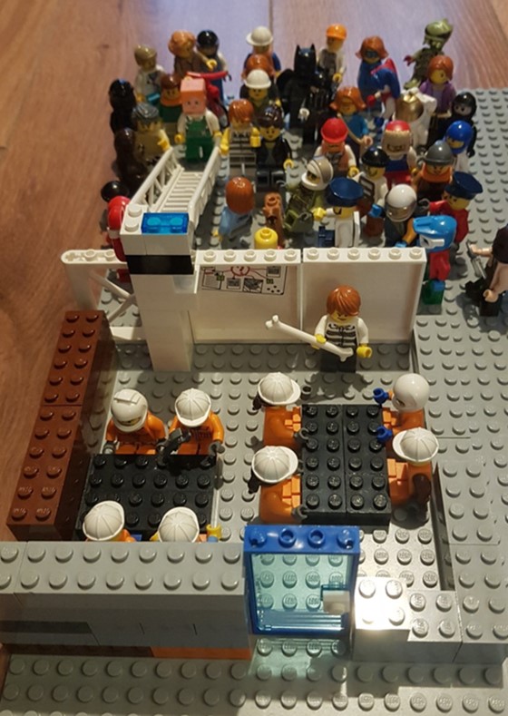 Photo of Lego diorama depicting crowdsourcing health professionals 
