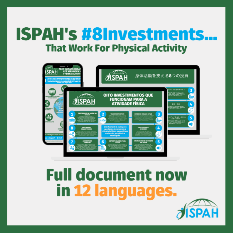 The #8Investments That Work for Physical Activity – now in 13 languages!