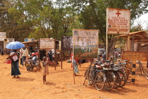 Entrance of the main hospital at Nyarugusu refugee camp