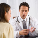 Doctor talking to patient