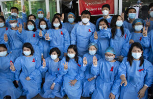 Myanmar medics protest against the military coup