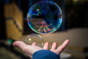 Hand and bubble