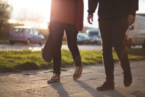 People walking to improve heart health