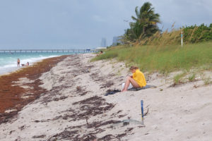 Single person on a beach