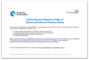 chief nursing officer for england strategic plan for research