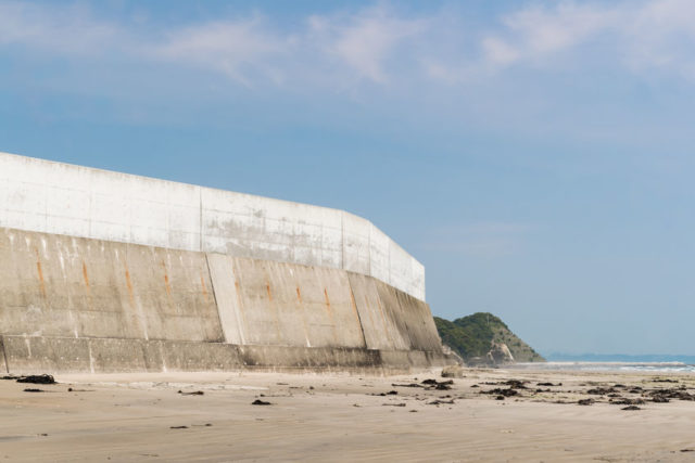 Japan tsunami barrier wall