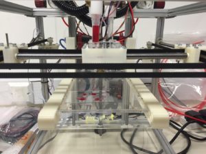 Bioprinter developed by Alan Faulkner-Jones and Wenmiao Shu (Strathclyde University), picture made by Beverley Hood (Edinburgh College of Art) during a recent laboratory visit.