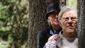 SET DEL FILM "LA GIOVINEZZA" DI PAOLO SORRENTINO. NELLA FOTO MICHAEL CAINE E HARVEY KEITEL. FOTO DI GIANNI FIORITO