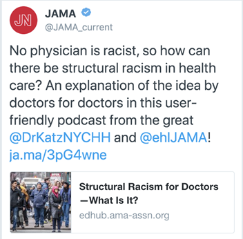 JAMA's now deleted Tweet