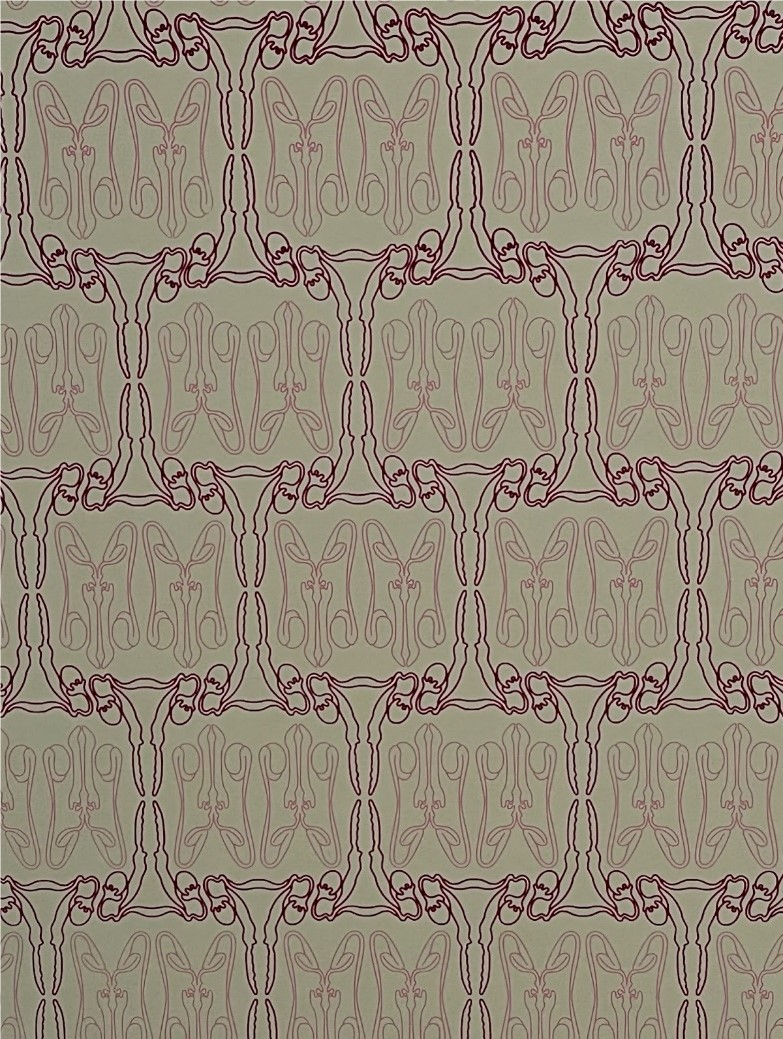 Figure 5. Closer view of the uterus wallpaper; photo by author