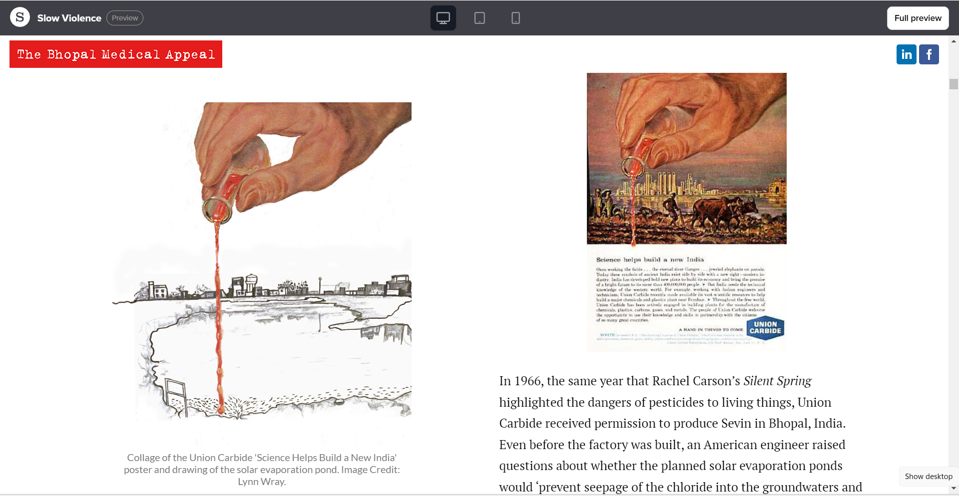 LivingBodiesObjects and the Tragedy at Bhopal, Solar Evaporation, Pond