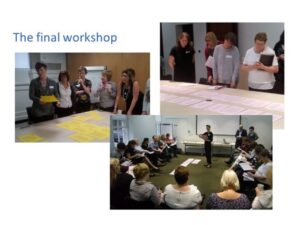 Collage of photos from final workshop